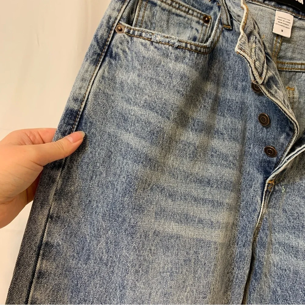 NWT Fashion Nova Crossover Straight Leg Jeans - Blue Light Wash - Picture 6 of 16